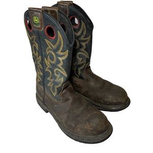 Dan Post John Deere Work Steel Toed Boot Sz 8.5